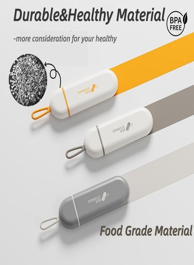 Bitnex Travel Pill Organizer, Portable Pill Container Mini Daily Pill Organizer, Small Pill Case Travel Medicine Organizer Pocket Vitamin Supplement Fish Oil Box (1) - Image 5